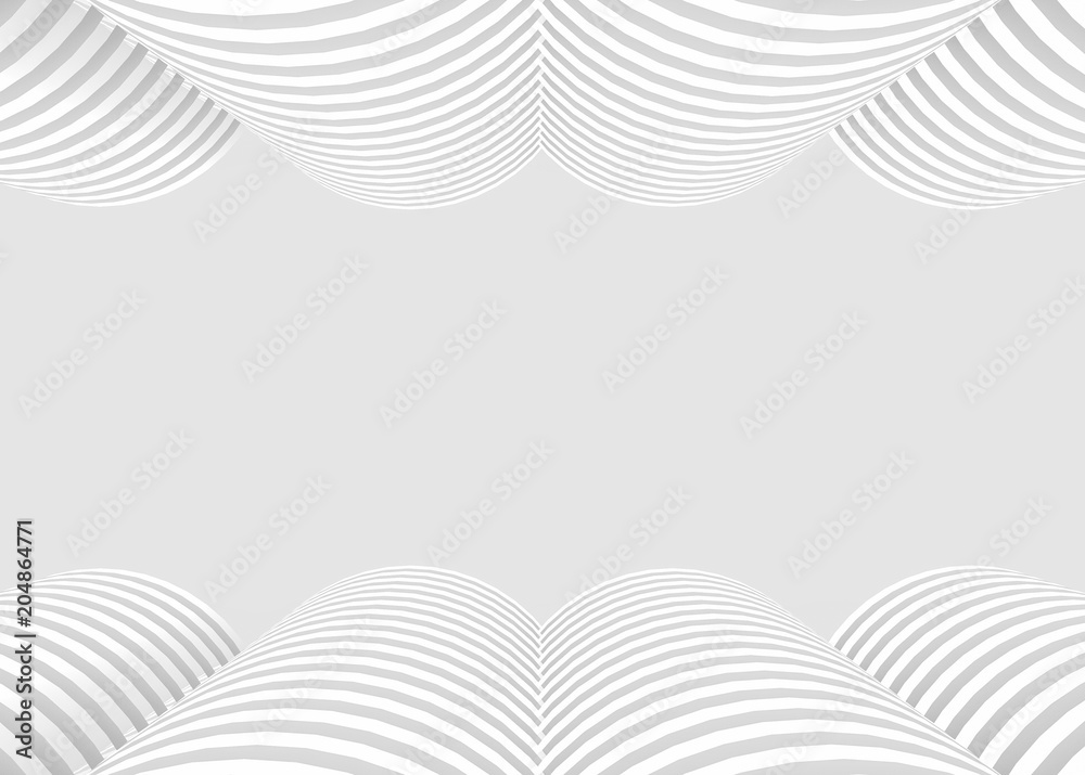 Naklejka premium Renderowanie 3d. Abstrakcyjny wzór krzywej koło graficzne tło.