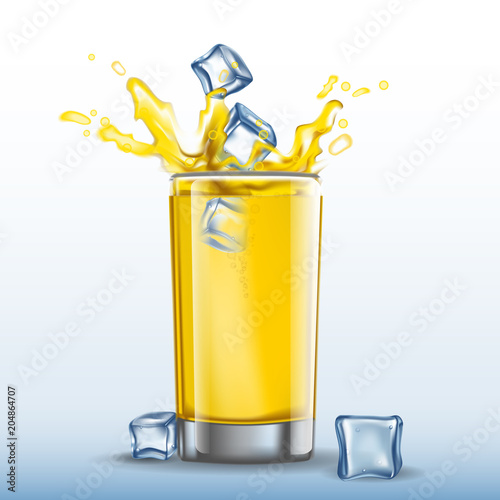 Splashed orang juice