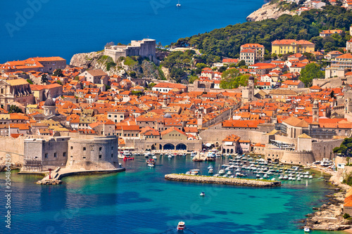 Town of Dubrovnik UNESCO world heritage site harbor view