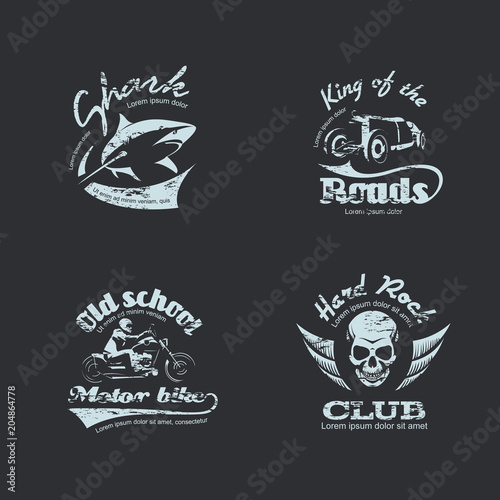 Set of retro vintage logotypes
