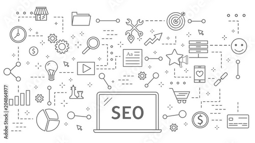 SEO plan animation.