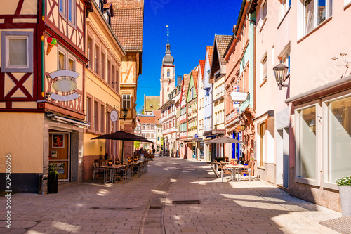 Beautiful scenic view of the old town in Tauberbischofsheim - part of the Romantic Road  Bavaria  Germany