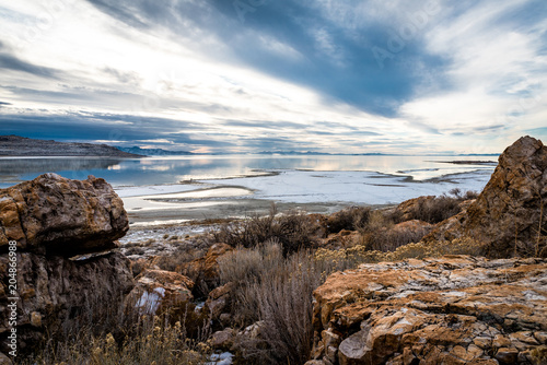 View in Antelope Island State Park photo
