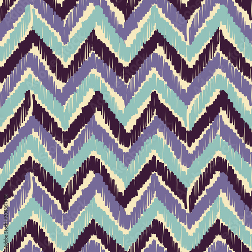 Abstract Ikat and boho style handcraft fabric pattern. Traditional Ethnic design for clothing and textile background, carpet or wallpaper