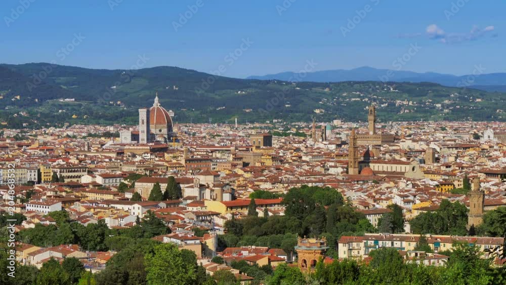 florence city skyline seen from above view of palazzo vecchio town hall and cathedral dome florence city skyline seen from above view of palazzo vecchio town hall and cathedral dome