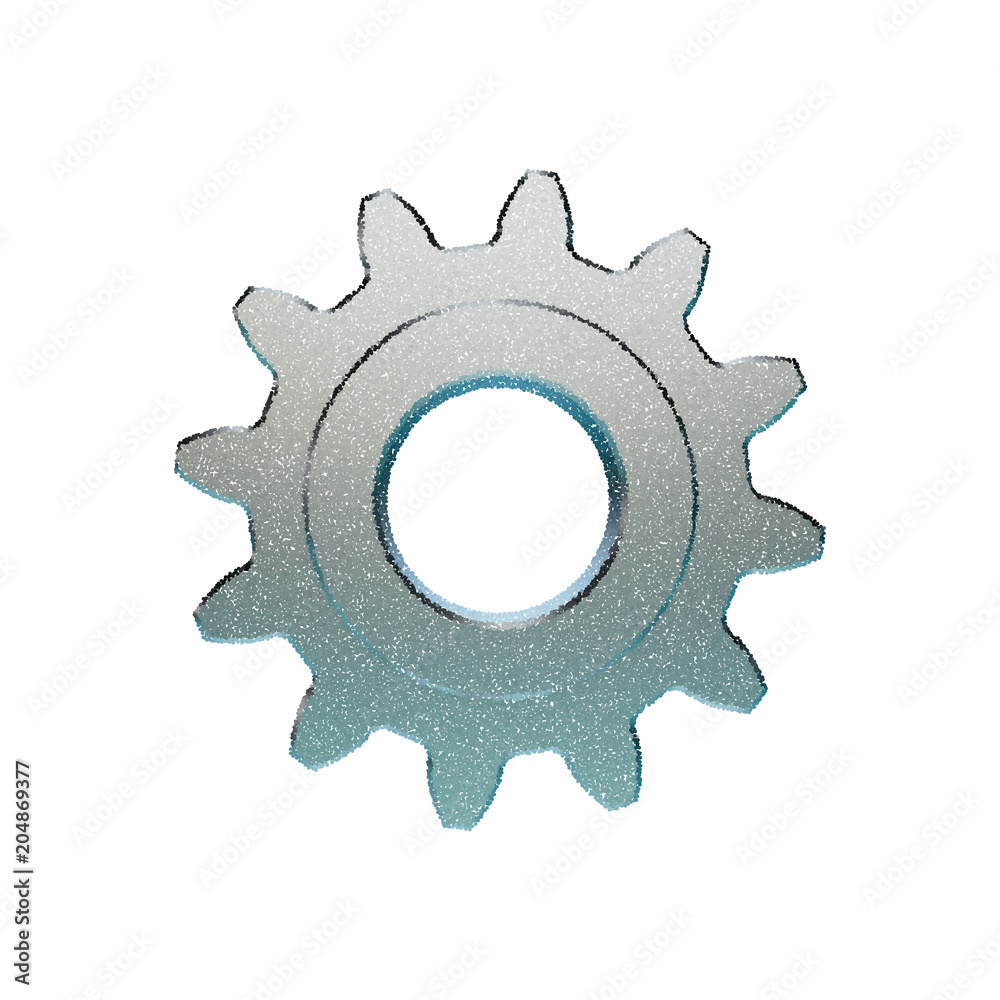 Cogwheel. Isolated on white background. Vector illustration. Cogwheel. Isolated on white background. Vector illustration.