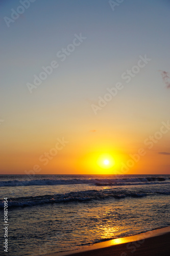 Sunset on Bali beach