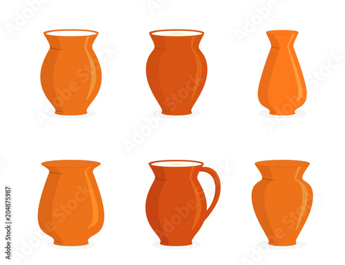Pottery jugs set
