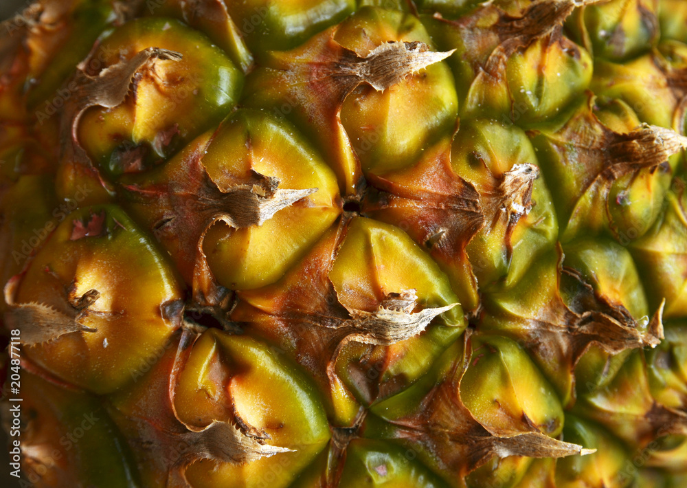 Abstract pineapple skin background texture.Cropped macro shot of pineapple tropical fruit peel close up.Selective focus. Abstract pineapple skin background texture.Cropped macro shot of pineapple tropical fruit peel close up.Selective focus.