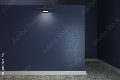 Blank blue wall
