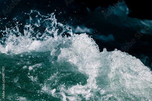 Stormy waves in the ocean as a background