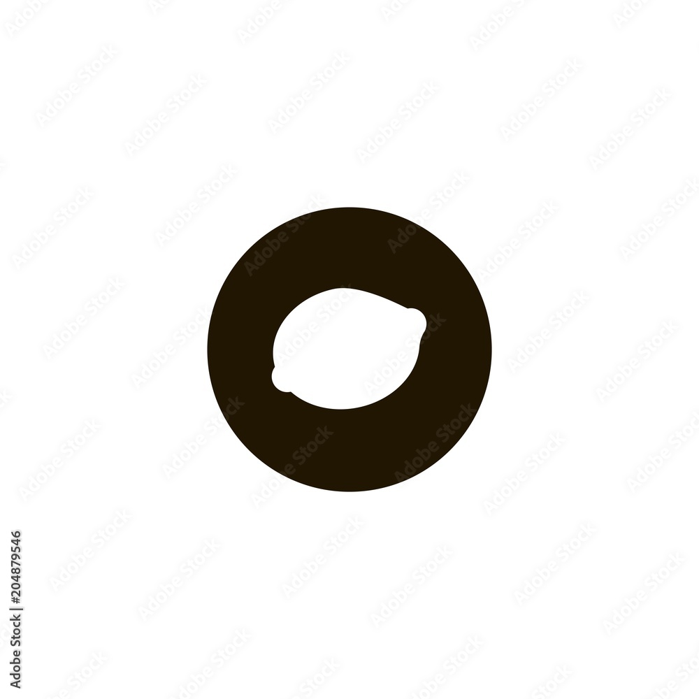Lemon icon. flat design Lemon icon. flat design