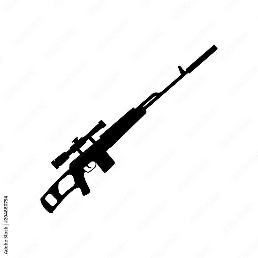 Modern rifle icon. Vector Illustration Modern rifle icon. Vector Illustration