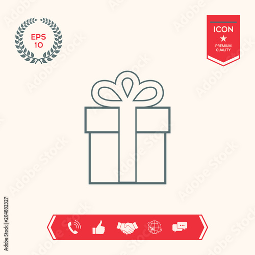 Gift box icon.