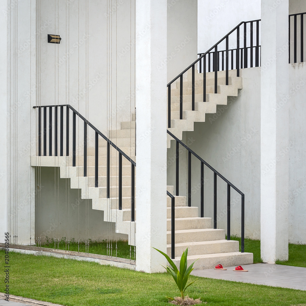 Naklejka premium Staircase going up.