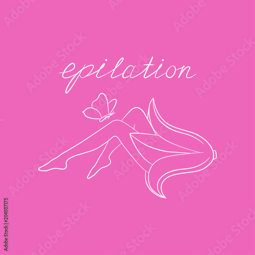 Smooth female legs after epilation.