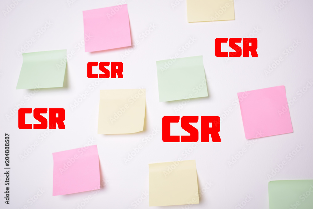 Stickers on the wall with the inscriptions:CSR Stickers on the wall with the inscriptions:CSR