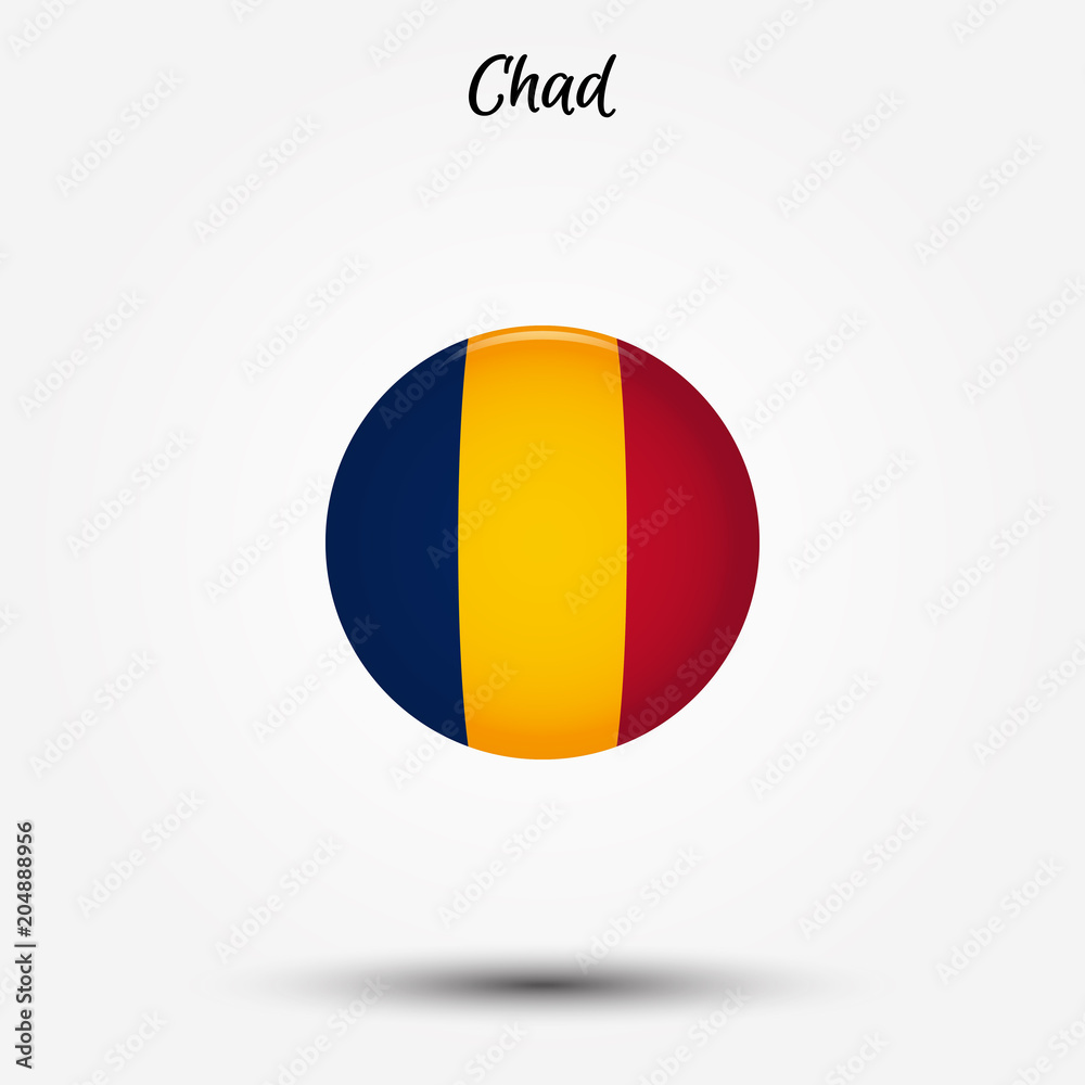 Fototapeta premium Flag of Chad icon