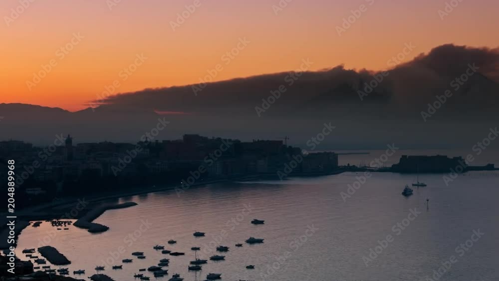sun rising over city of naples timelapse zoom out sun rising over city of naples timelapse zoom out