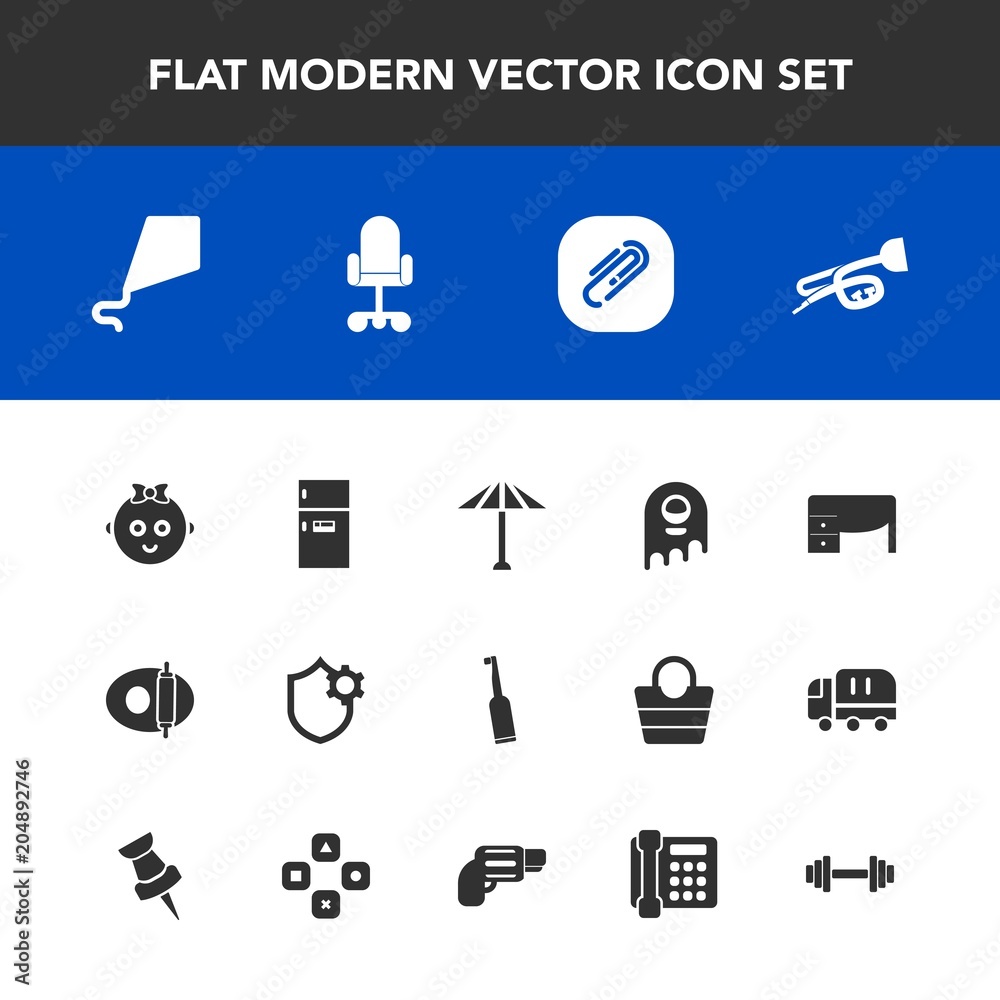 Modern, simple vector icon set with freezer, pan, security, table, child, umbrella, trumpet, white, cooking, culture, childhood, kid, tooth, brush, kitchen, space, japan, work, desk, wagasa, fun icons Modern, simple vector icon set with freezer, pan, security, table, child, umbrella, trumpet, white, cooking, culture, childhood, kid, tooth, brush, kitchen, space, japan, work, desk, wagasa, fun icons