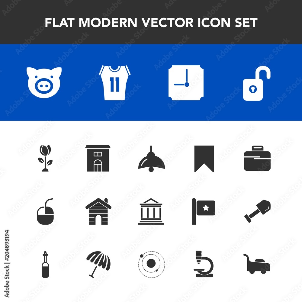 Modern, simple vector icon set with shirt, protection, electricity, clock, basketball, bag, pork, grass, bank, internet, building, sign, sport, banking, pig, lamp, money, floral, animal, science icons Modern, simple vector icon set with shirt, protection, electricity, clock, basketball, bag, pork, grass, bank, internet, building, sign, sport, banking, pig, lamp, money, floral, animal, science icons