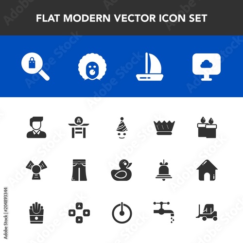 Modern, simple vector icon set with royal, scary, culture, taiko, fun, birthday, character, woman, queen, elegant, circus, cloud, crown, holiday, wax, wind, candle, clothes, japanese, japan, boy icons