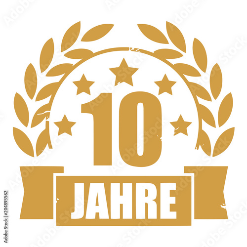 Goldener Stempel Jubiläum 10 Jahre