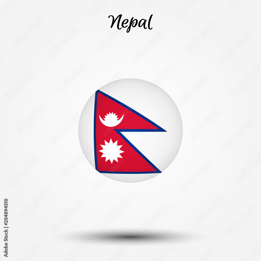 Obraz premium Flag of Nepal icon