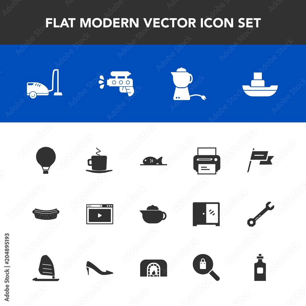 Modern, simple vector icon set with ship, vacuum, cappuccino, wind, ocean, nation, water, housework, web, media, patriotism, sea, coffee, breakfast, game, parachute, extreme, drink, fish, teapot icons Modern, simple vector icon set with ship, vacuum, cappuccino, wind, ocean, nation, water, housework, web, media, patriotism, sea, coffee, breakfast, game, parachute, extreme, drink, fish, teapot icons