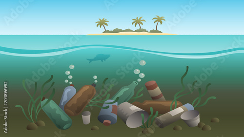 plastic pollution illustration photo