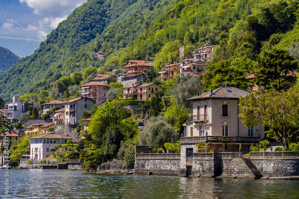 Town Sala Comacina on Como lake in Italy