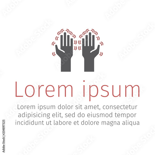 Tremor hands. Vector illustration