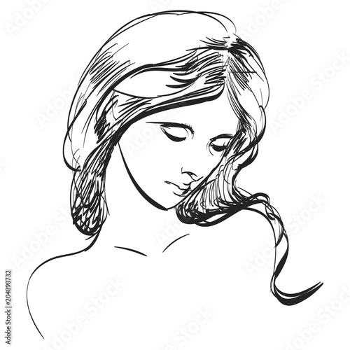 Art of woman in vector. Eps, vector design