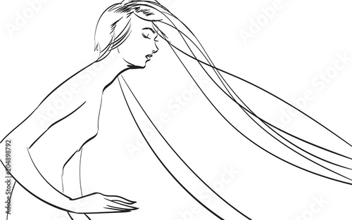 Art of woman in vector. Eps, vector design