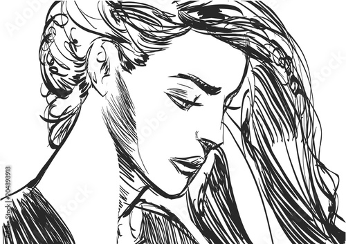 Art of woman in vector. Eps, vector design