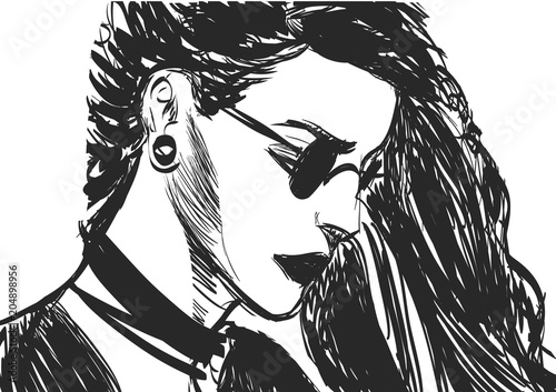 Art of woman in vector. Eps, vector design