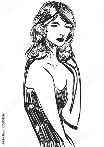 Art of woman in vector. Eps, vector design