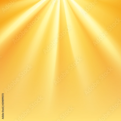 Yellow sun rays with orange flare
