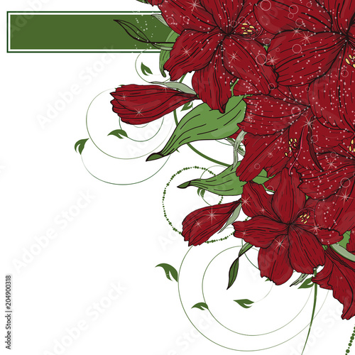 Abstract vector hand drawing flower background. 
