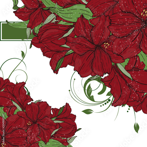 Abstract vector hand drawing flower background. 