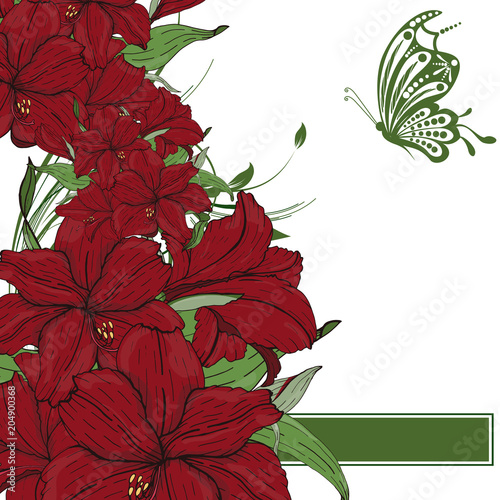 Abstract vector hand drawing flower background. 