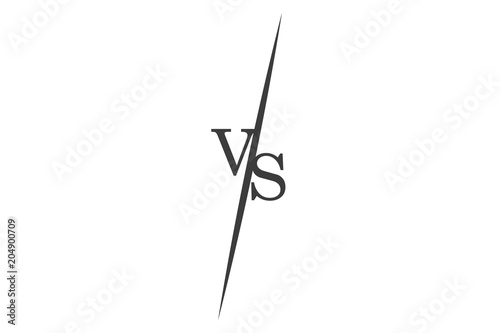 VS. One against another. versus.