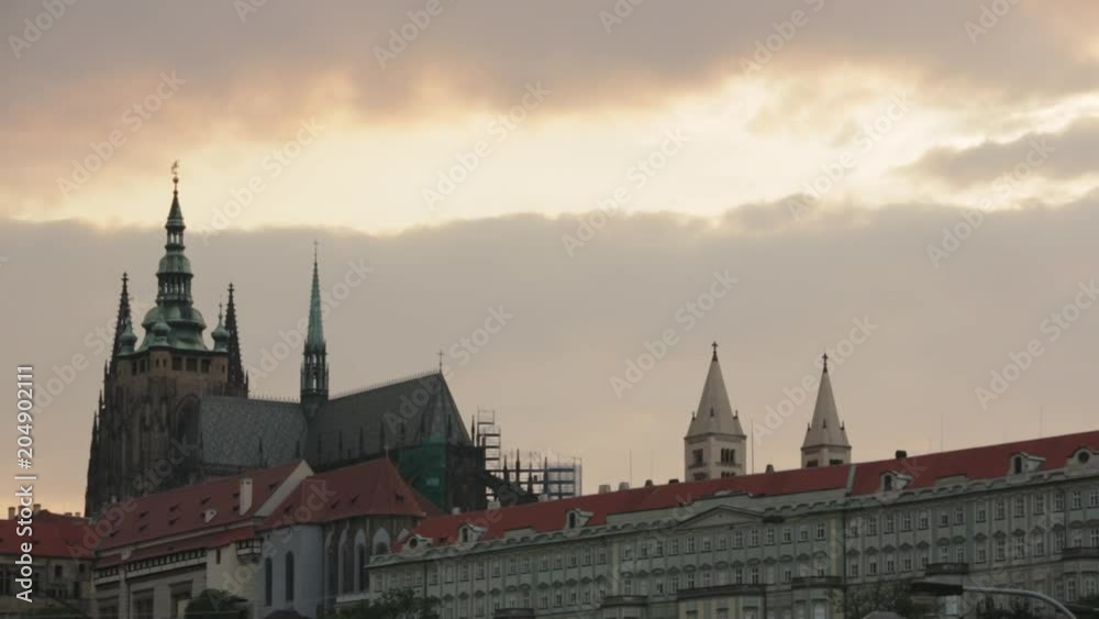 Extremely beautiful fortress with a castle in the Gothic style. Extremely beautiful fortress with a castle in the Gothic style.