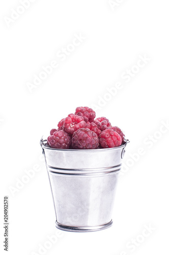 Raspberries isolated photo