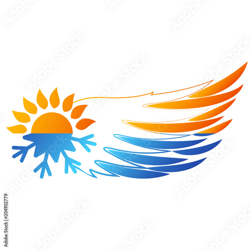 Air conditioning wing symbol