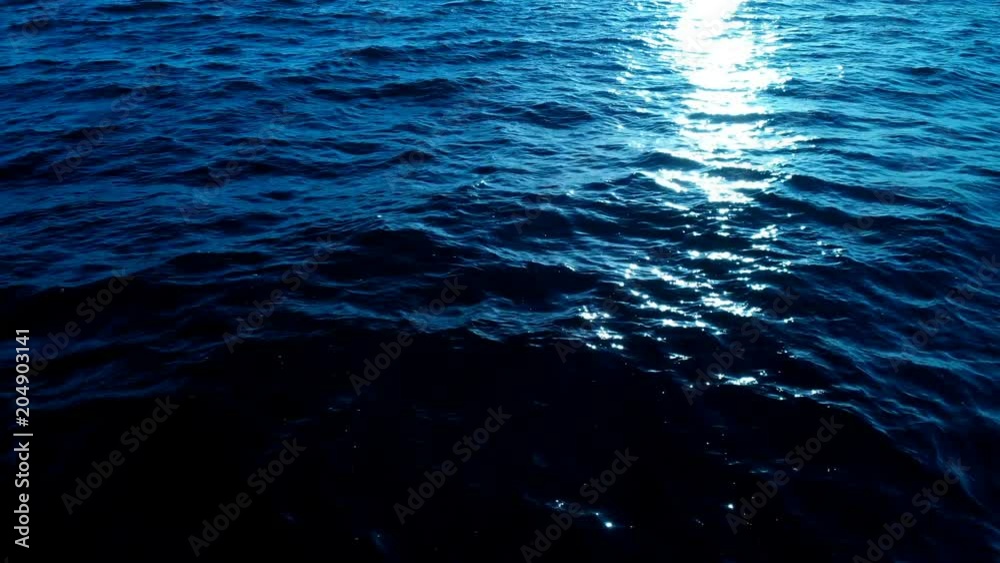 Loop Moving through calm ocean waves on boat Loop Moving through calm ocean waves on boat