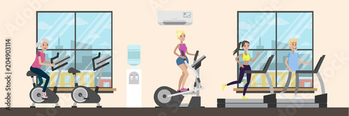 Gym rooms interior.