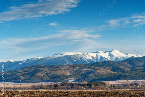 Winter landscape in Bulgaria.