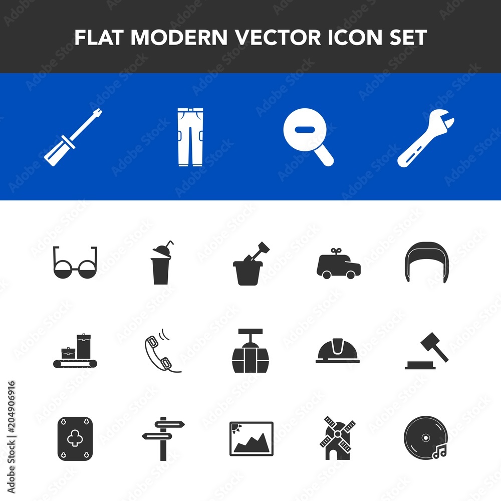 Modern, simple vector icon set with fashion, spanner, belt, train, car, toy, childhood, equipment, repair, music, phone, hammer, energy, tool, luggage, play, transportation, worker, beverage icons Modern, simple vector icon set with fashion, spanner, belt, train, car, toy, childhood, equipment, repair, music, phone, hammer, energy, tool, luggage, play, transportation, worker, beverage icons