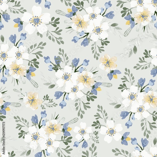 Seamless repeating floral pattern